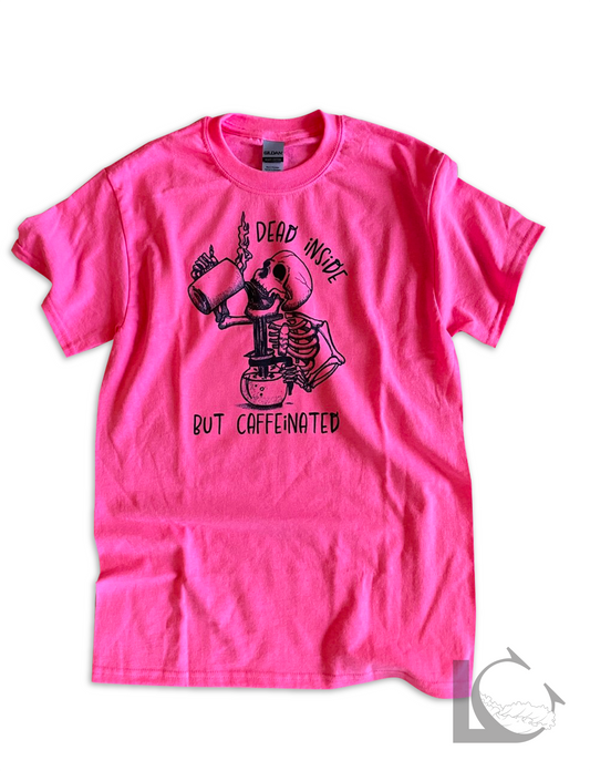 Dead Inside  T-shirt Hot Pink Heather